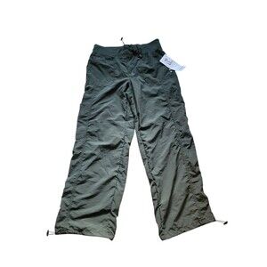 No Boundaries Rib Waist Parachute Cargo Pants Womens M Olive Green Indie Skater